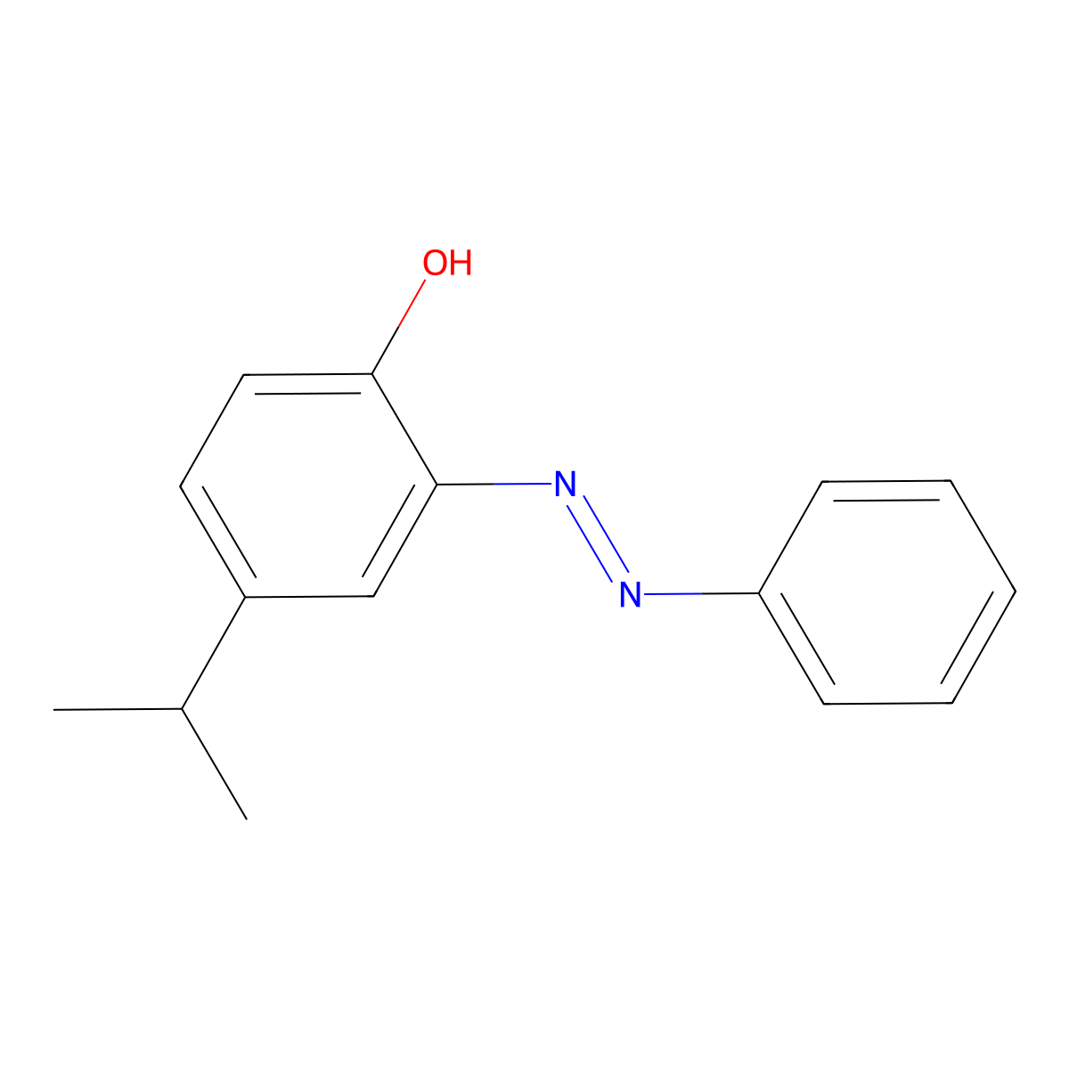 2-[(E)-phenyldiazenyl]-4-(propan-2-yl)phenol molecular structure, CAS 21524-19-6