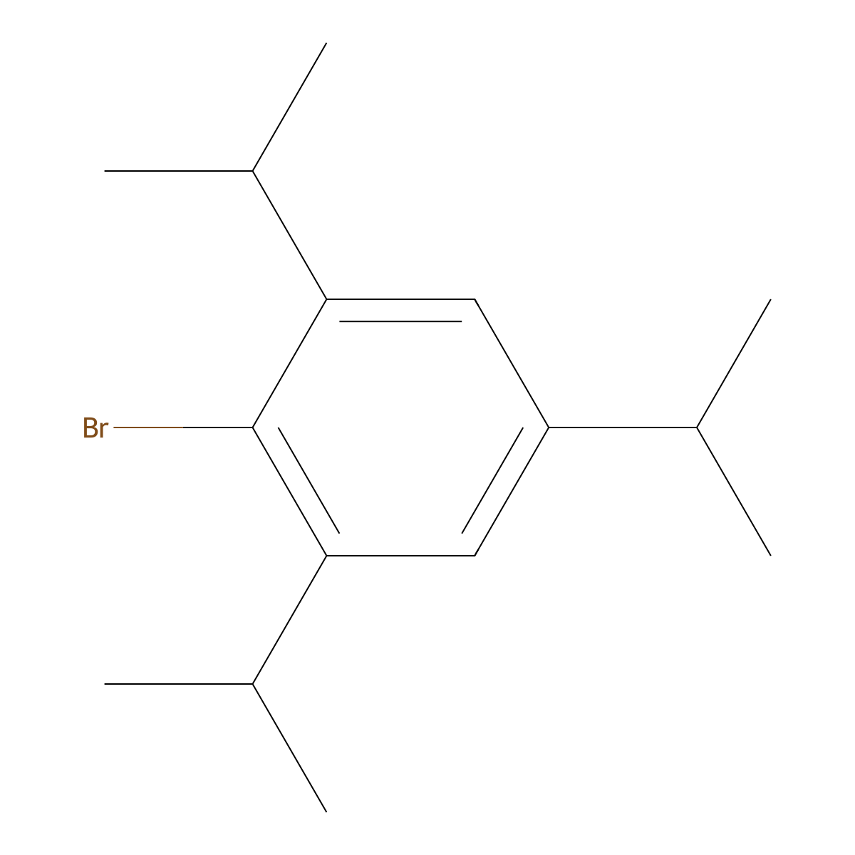 1-Bromo-2,4,6-triisopropylbenzene molecular structure, CAS 21524-34-5