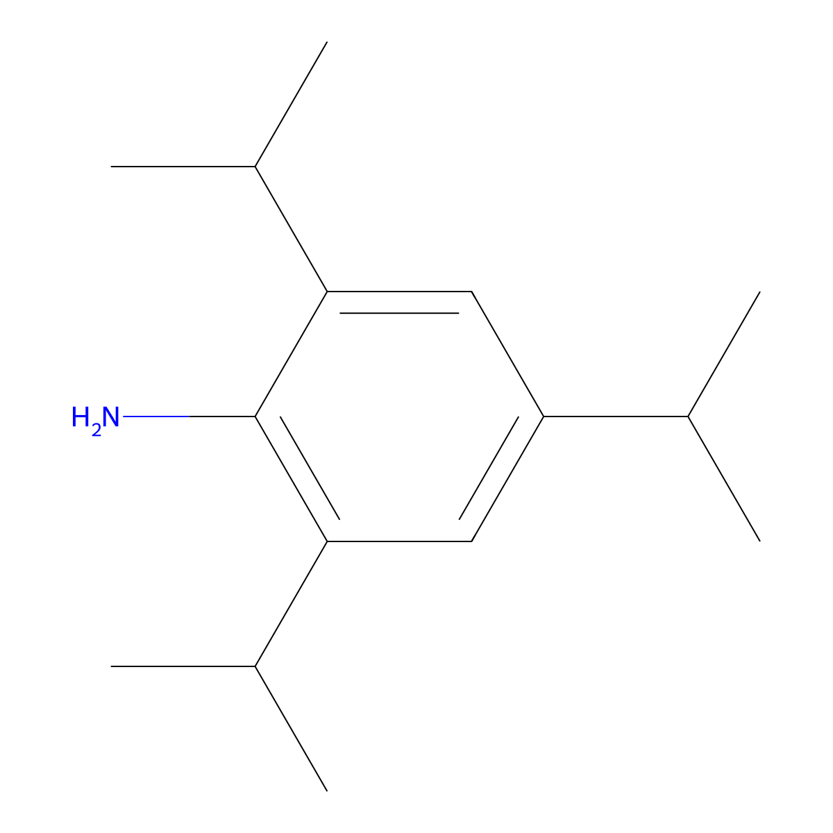 2,4,6-Tri(propan-2-yl)aniline molecular structure, CAS 21524-36-7