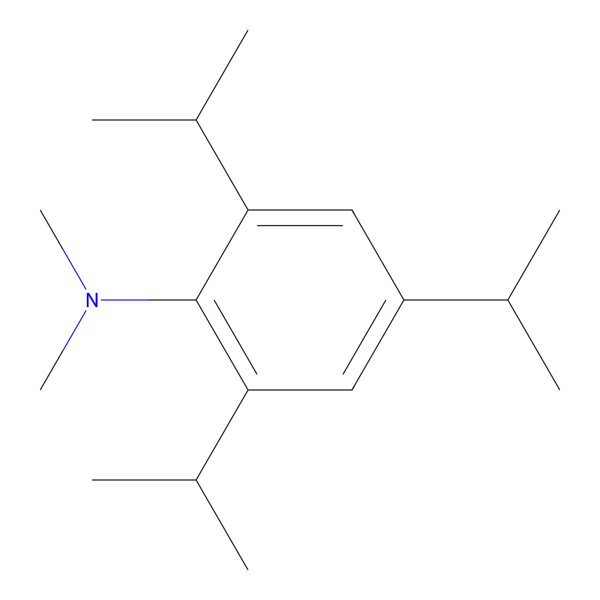 N,N-dimethyl-2,4,6-tri(propan-2-yl)aniline molecular structure, CAS 21524-37-8