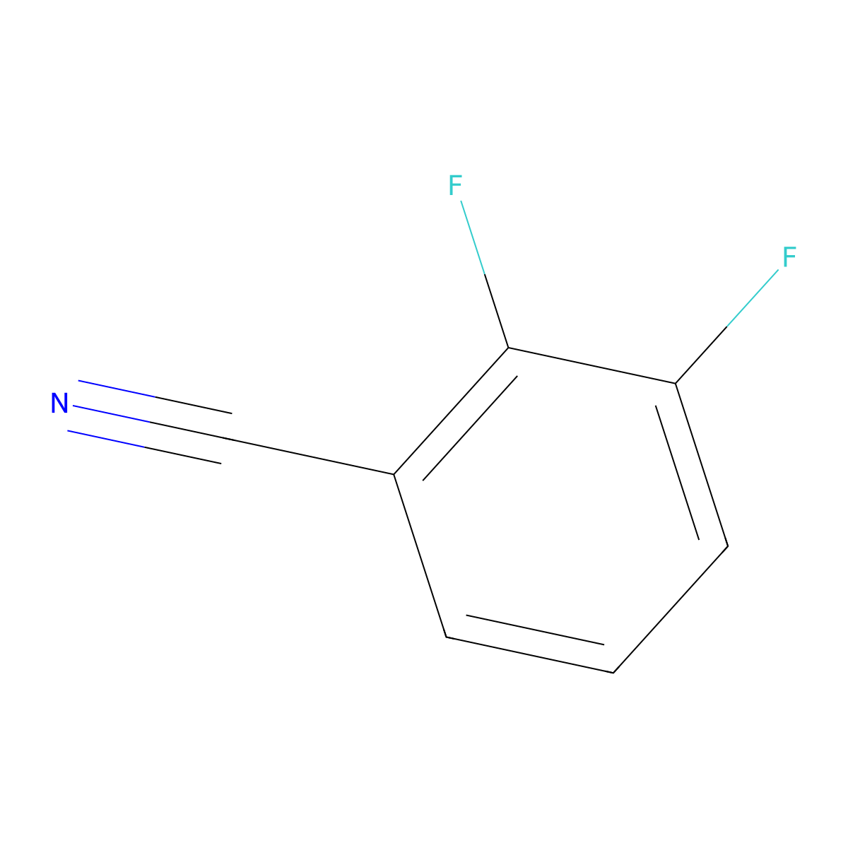 2,3-Difluorobenzonitrile molecular structure, CAS 21524-39-0
