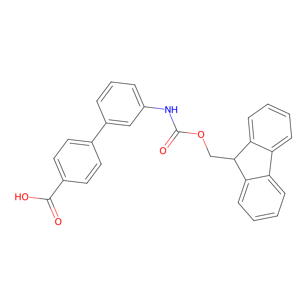 Fmoc-3-amino-4'-carboxybiphenyl molecular structure, CAS 215248-47-8