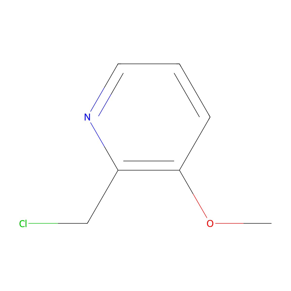 2-(Chloromethyl)-3-methoxypyridine molecular structure, CAS 215253-76-2