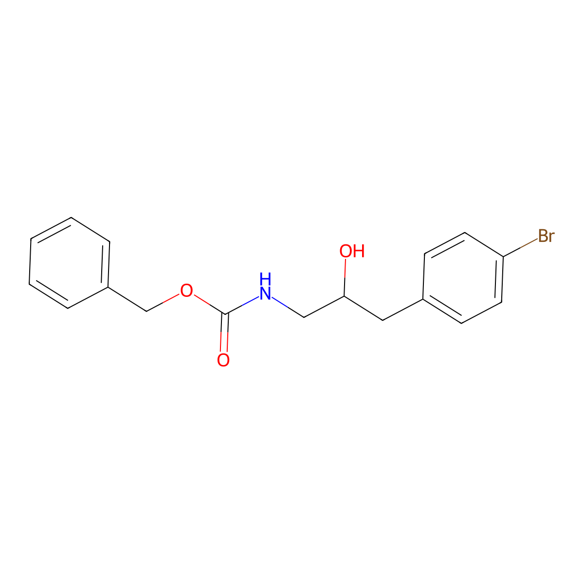 benzyl N-[3-(4-bromophenyl)-2-hydroxypropyl]carbamate molecular structure, CAS 2152539-27-8
