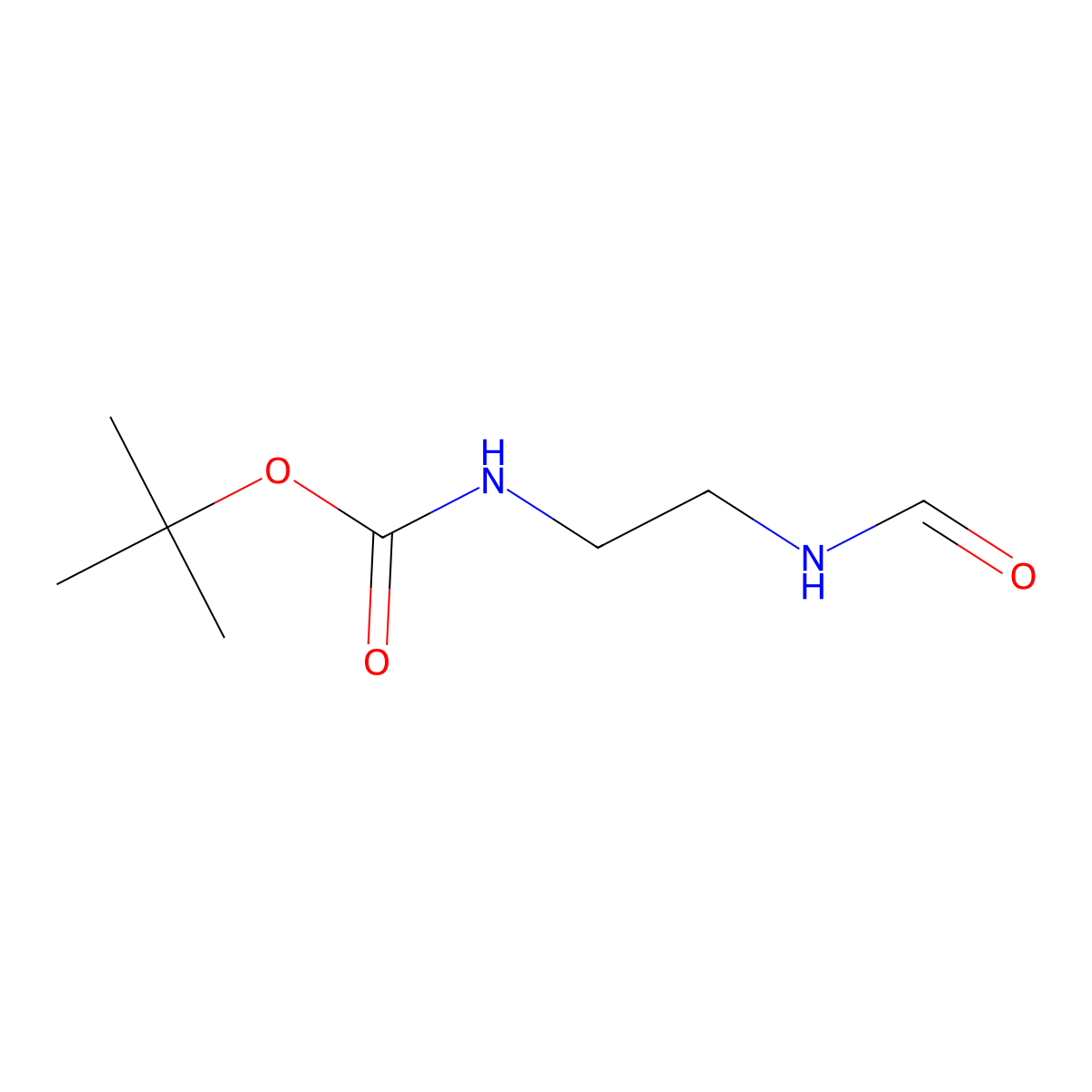 tert-butyl N-(2-formamidoethyl)carbamate molecular structure, CAS 215254-90-3