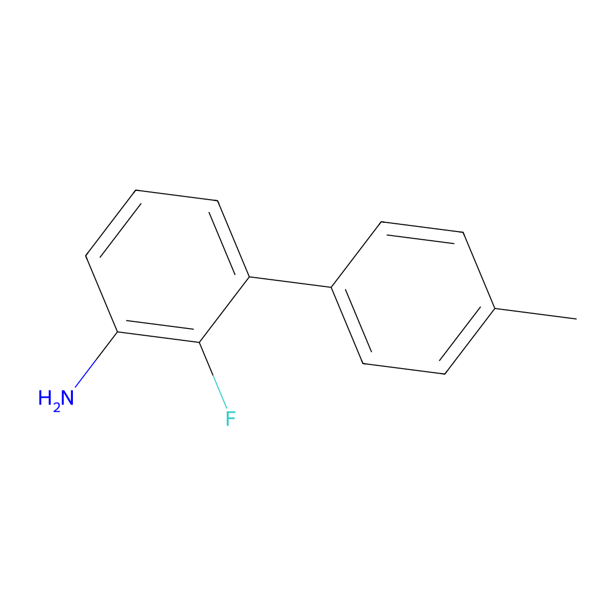 2-Fluoro-4'-methyl-[1,1'-biphenyl]-3-amine molecular structure, CAS 2152583-67-8