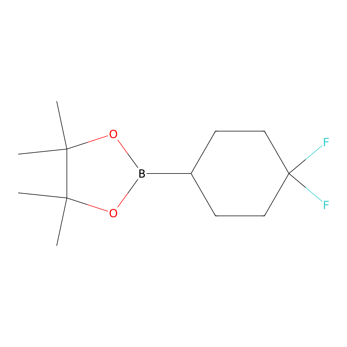 2-(4,4-Difluorocyclohexyl)-4,4,5,5-tetramethyl-1,3,2-dioxaborolane molecular structure, CAS 2152645-00-4