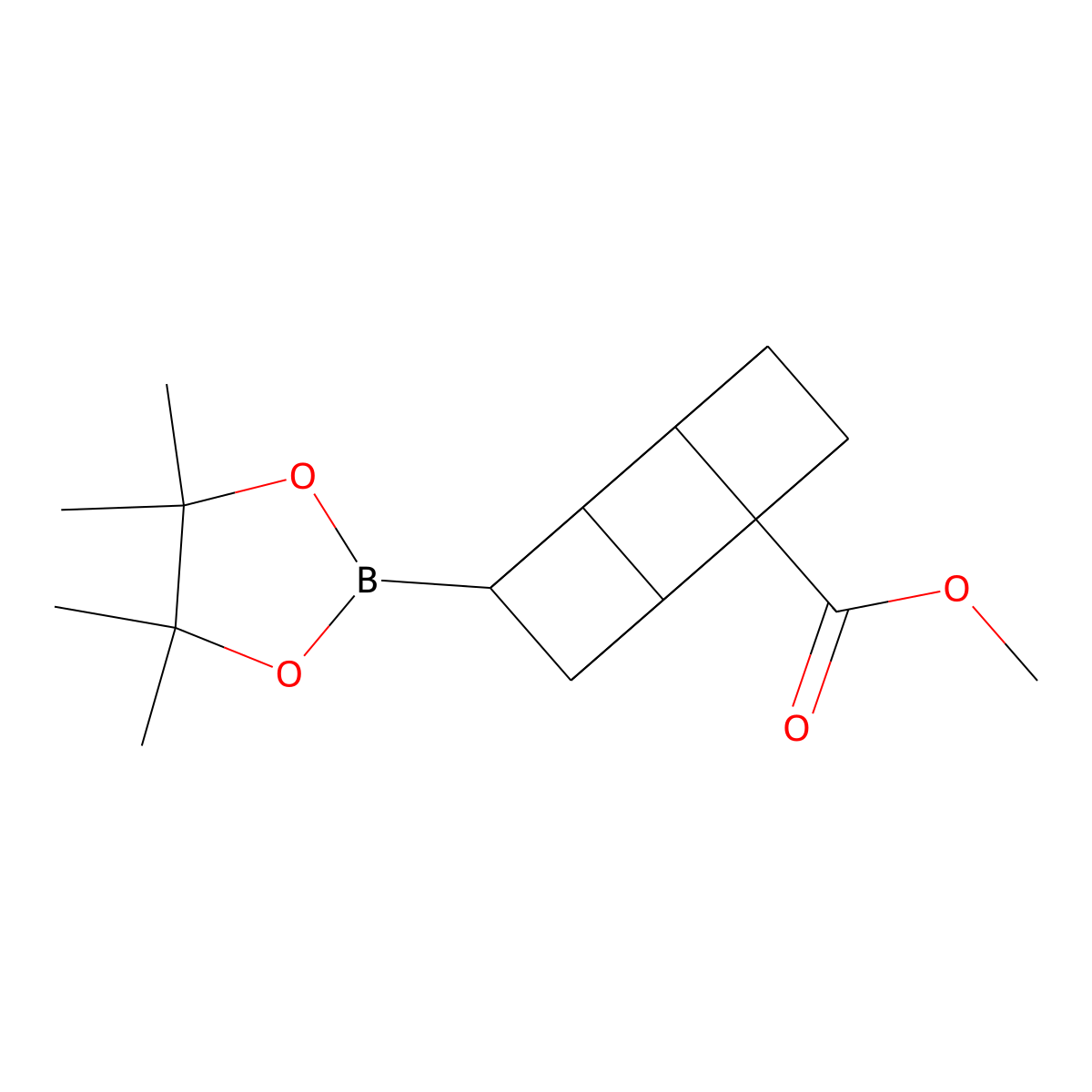 4-(Methoxycarbonyl)cubane-1-boronic acid pinacol ester molecular structure, CAS 2152645-06-0