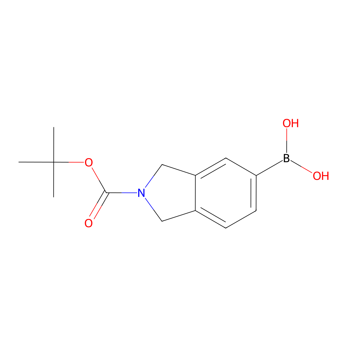 N-BOC-1H-Isoindoline-5-boronic acid molecular structure, CAS 2152653-47-7