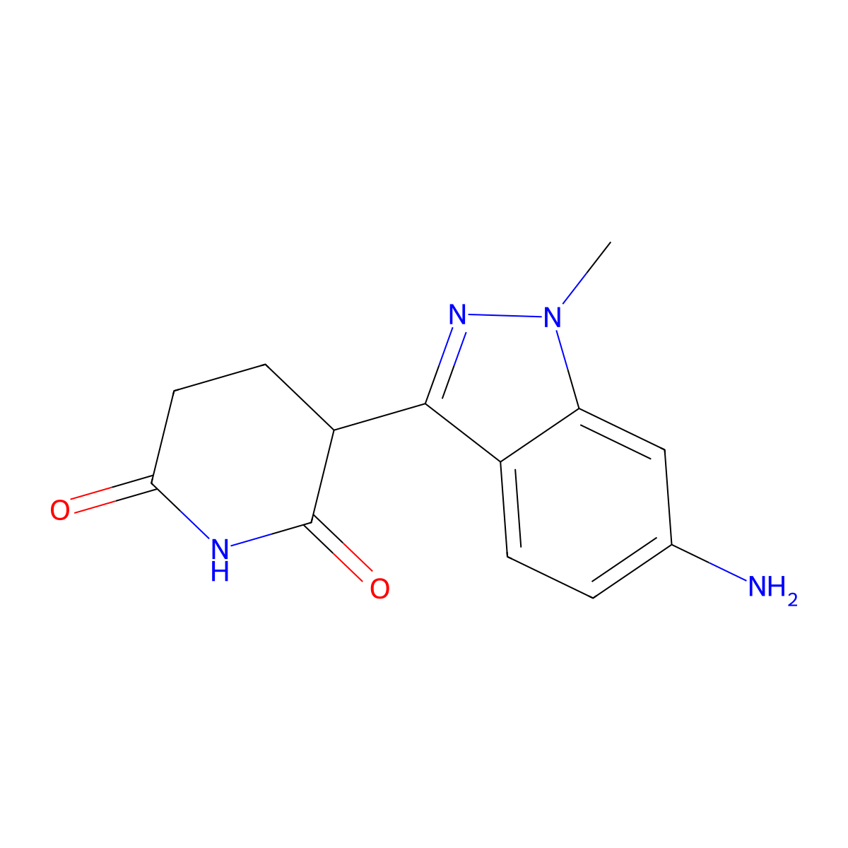 3-(6-amino-1-methyl-1H-indazol-3-yl)piperidine-2,6-dione molecular structure, CAS 2152672-96-1