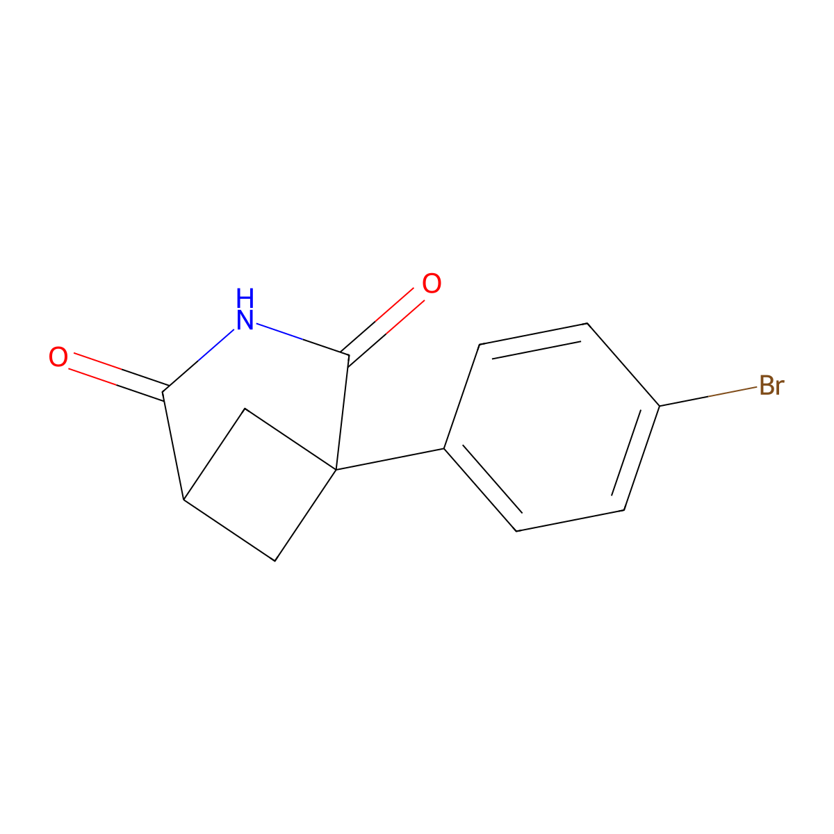 1-(4-Bromophenyl)-3-azabicyclo[3.1.1]heptane-2,4-dione molecular structure, CAS 2152673-21-5