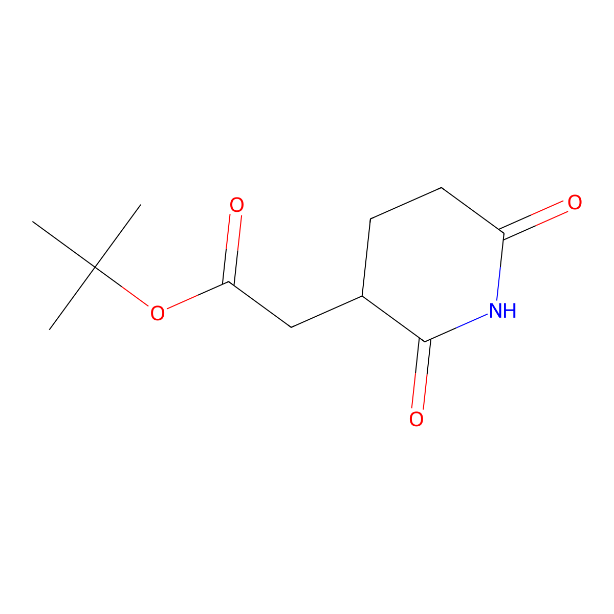 Tert-butyl 2-(2,6-dioxopiperidin-3-yl)acetate molecular structure, CAS 2152673-68-0