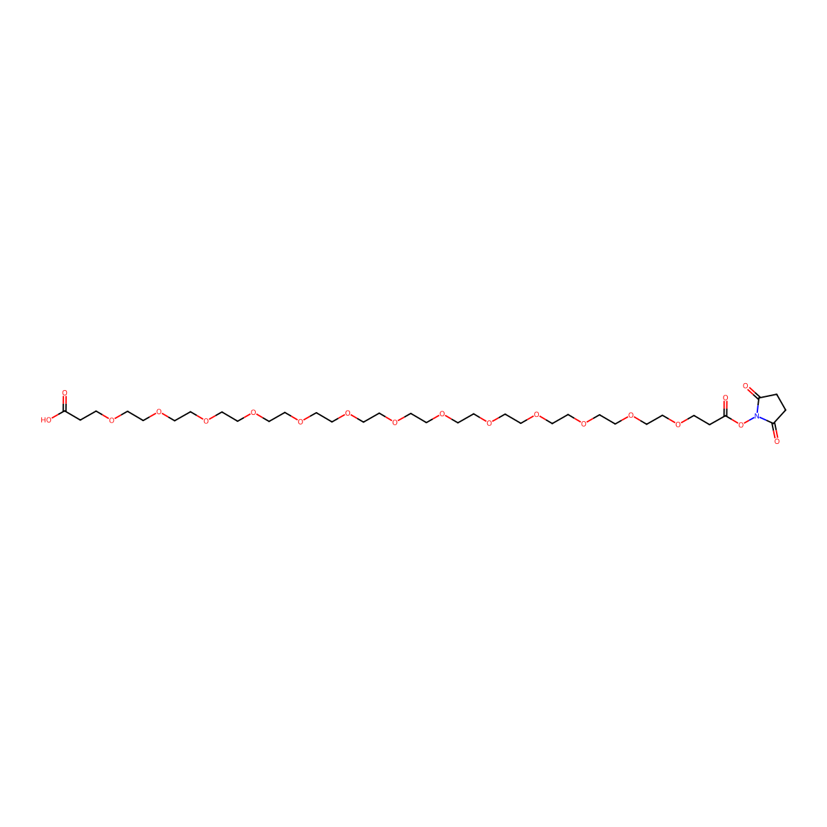 Acid-PEG13-NHS ester molecular structure, CAS 2152679-62-2