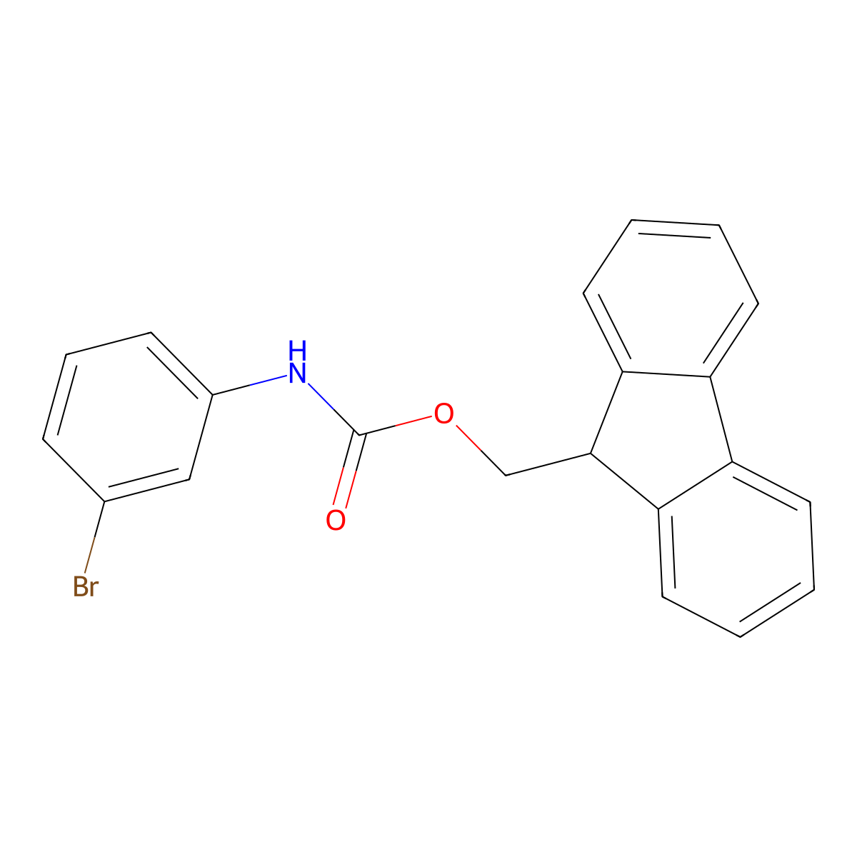 (9H-Fluoren-9-yl)methyl (3-bromophenyl)carbamate molecular structure, CAS 2152776-28-6