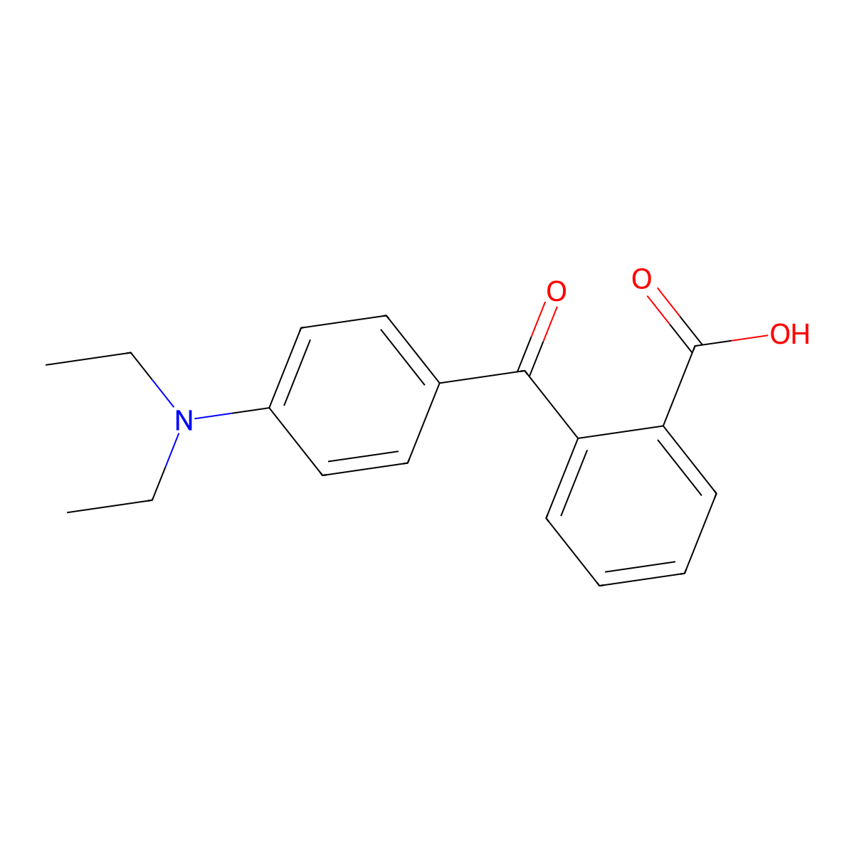 Benzoic acid, 2-[4-(diethylamino)benzoyl]- molecular structure, CAS 21528-38-1