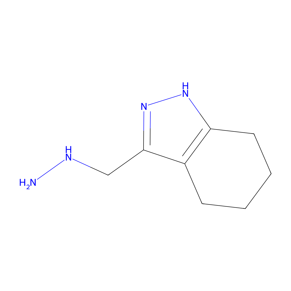 3-(Hydrazinylmethyl)-4,5,6,7-tetrahydro-2H-indazole molecular structure, CAS 2152817-92-8