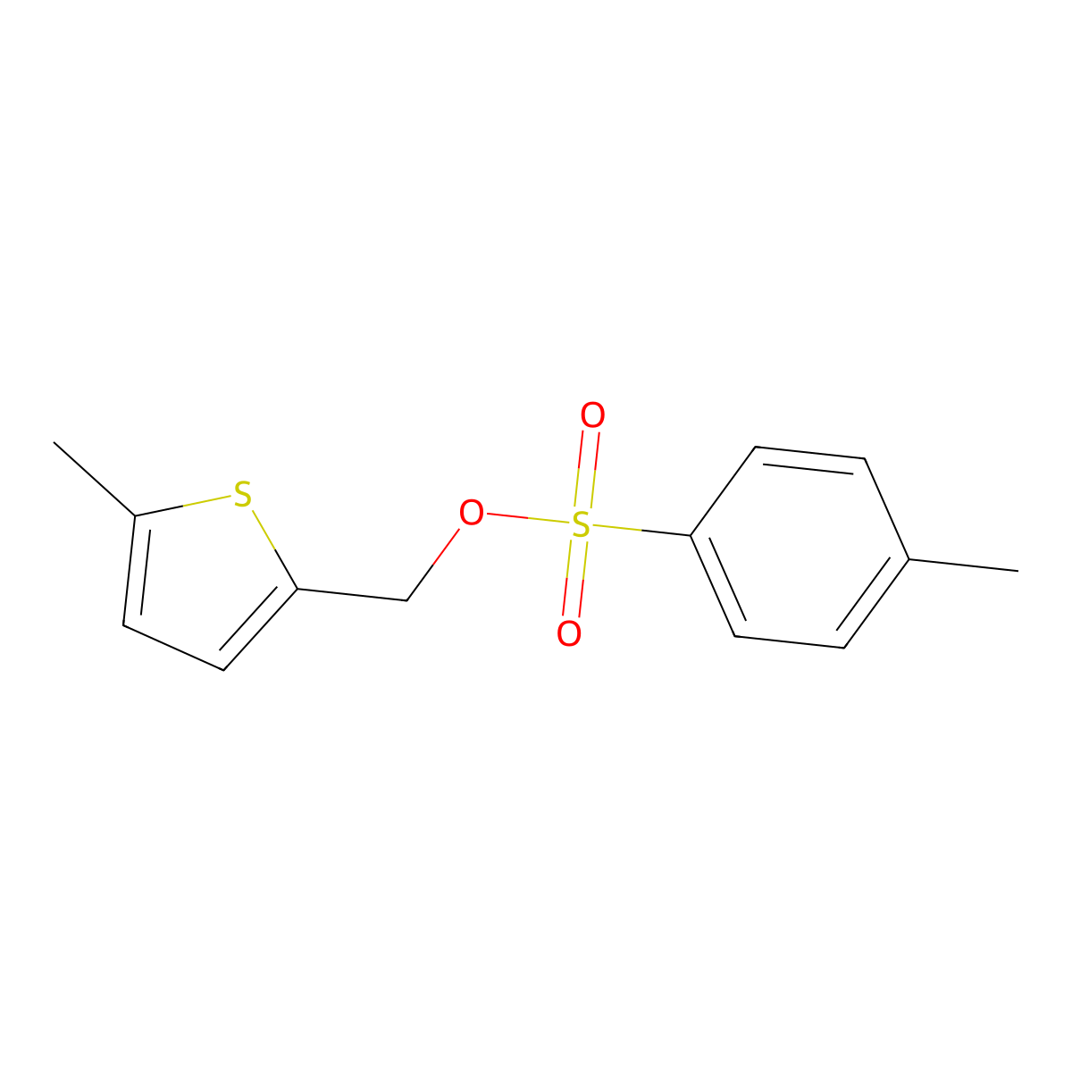 (5-Methylthiophen-2-yl)methyl 4-methylbenzene-1-sulfonate molecular structure, CAS 2152863-05-1