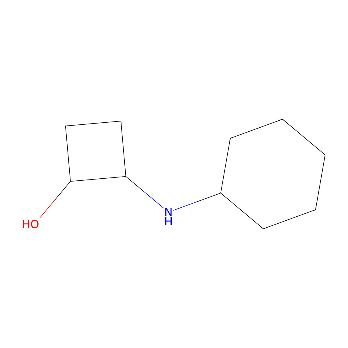 2-(Cyclohexylamino)cyclobutan-1-ol molecular structure, CAS 2152914-81-1