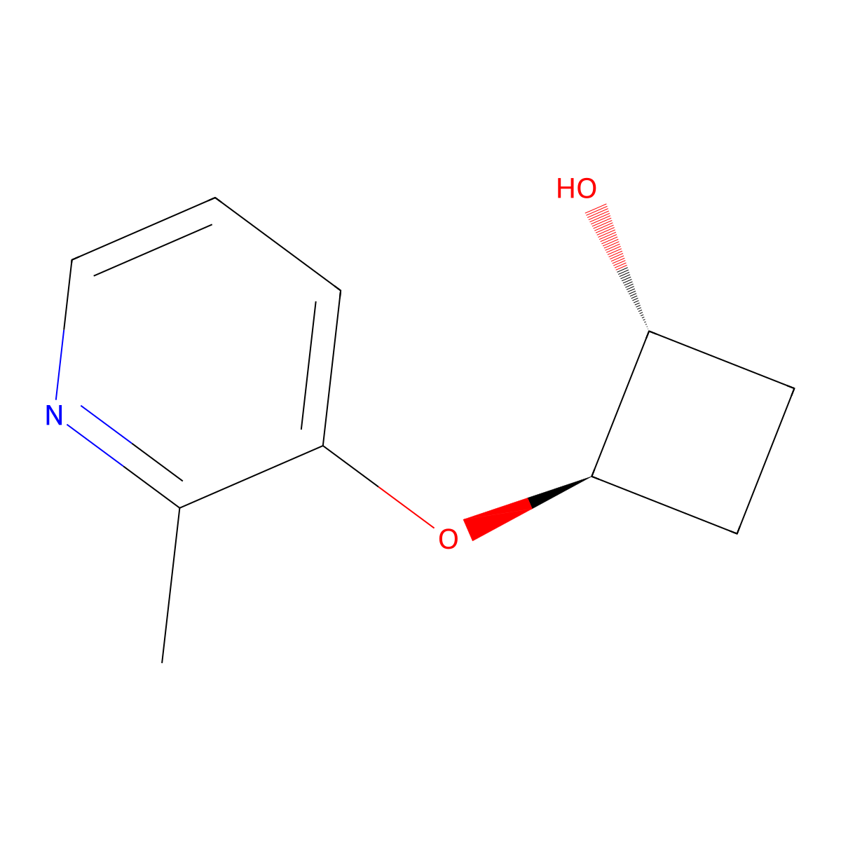 trans-2-[(2-Methylpyridin-3-yl)oxy]cyclobutan-1-ol molecular structure, CAS 2152952-15-1