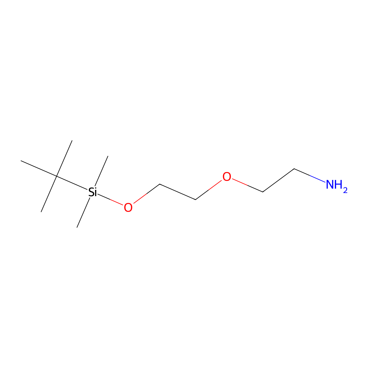 2-(2-((tert-Butyldimethylsilyl)oxy)ethoxy)ethan-1-amine molecular structure, CAS 215297-17-9