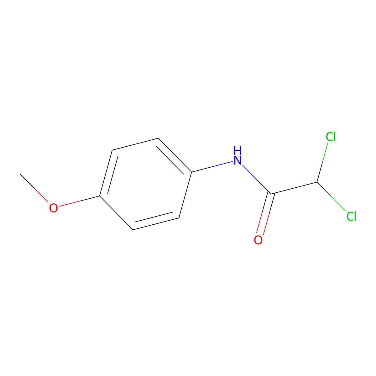 2,2-Dichloro-N-(4-methoxy-phenyl)-acetamide molecular structure, CAS 2153-09-5