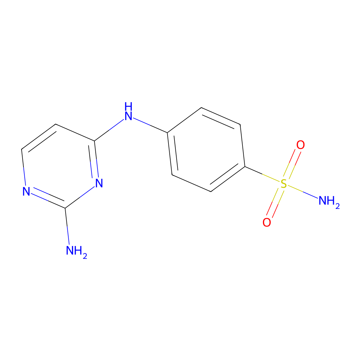 4-((2-Amino-4-pyrimidinyl)amino)benzenesulfonamide molecular structure, CAS 2153-13-1