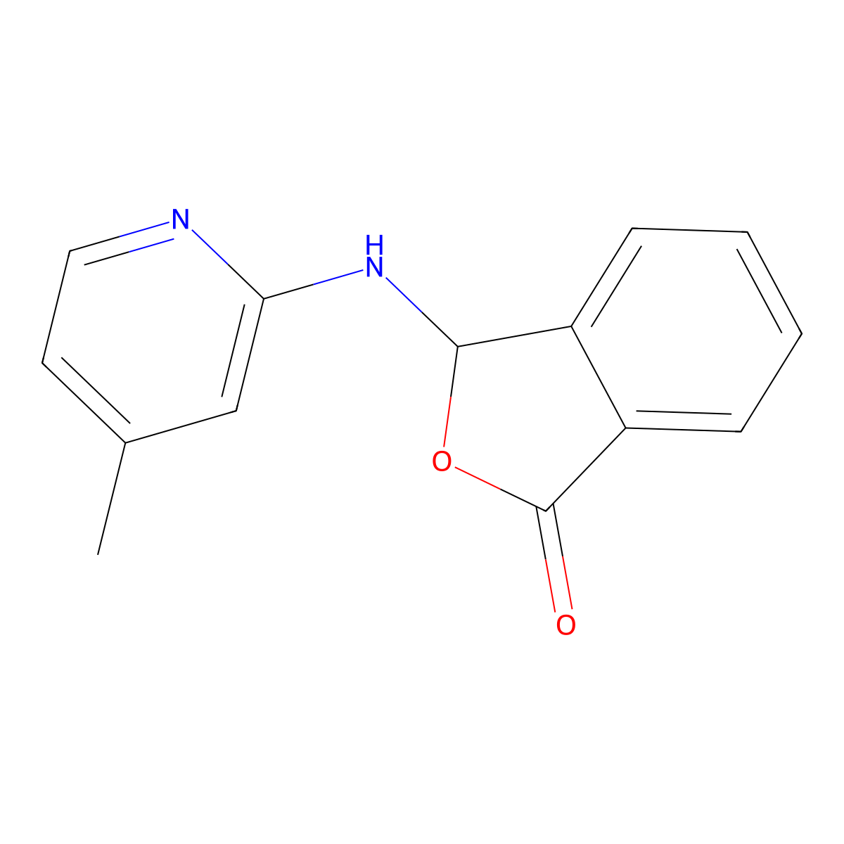 3-(4-Methyl-pyridin-2-ylamino)-3H-isobenzofuran-1-one molecular structure, CAS 215300-95-1