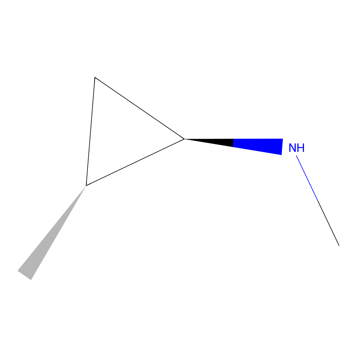 rac-(1R,2R)-N,2-dimethylcyclopropan-1-amine molecular structure, CAS 2153015-30-4