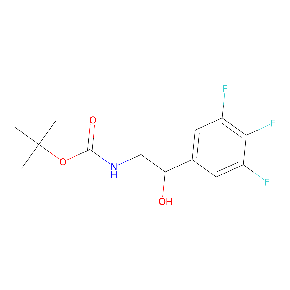 tert-butyl N-[2-hydroxy-2-(3,4,5-trifluorophenyl)ethyl]carbamate molecular structure, CAS 2153022-14-9