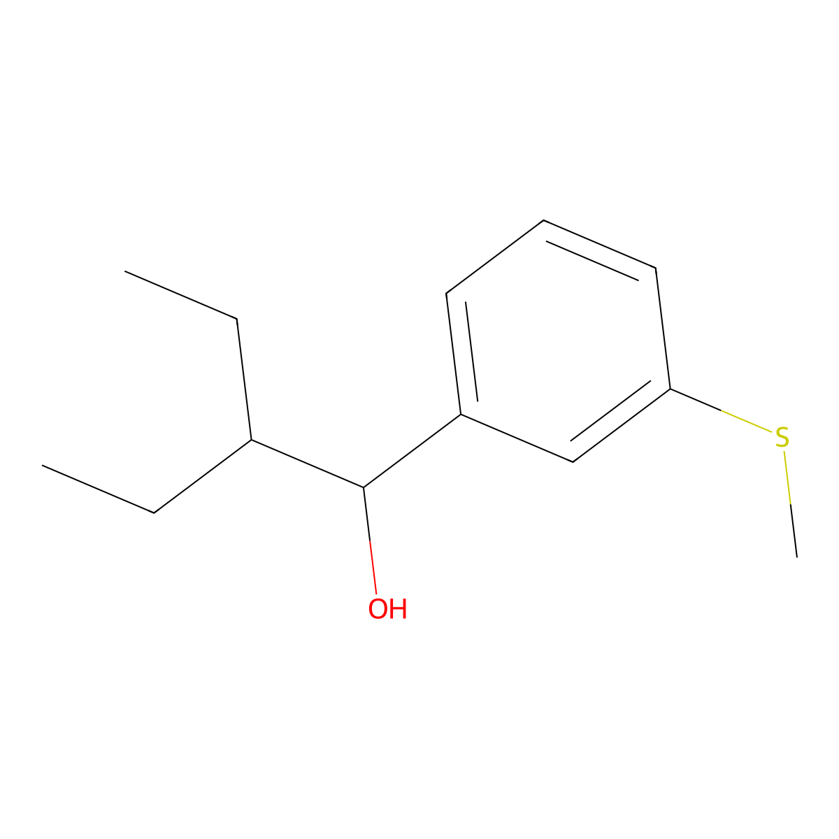 alpha-(1-Ethylpropyl)-3-(methylthio)benZenemethanol molecular structure, CAS 2153035-59-5