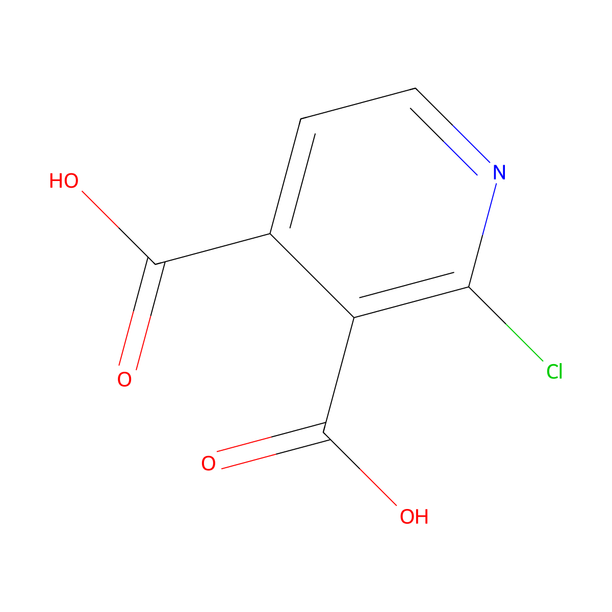 2-chloropyridine-3,4-dicarboxylic Acid molecular structure, CAS 215306-02-8