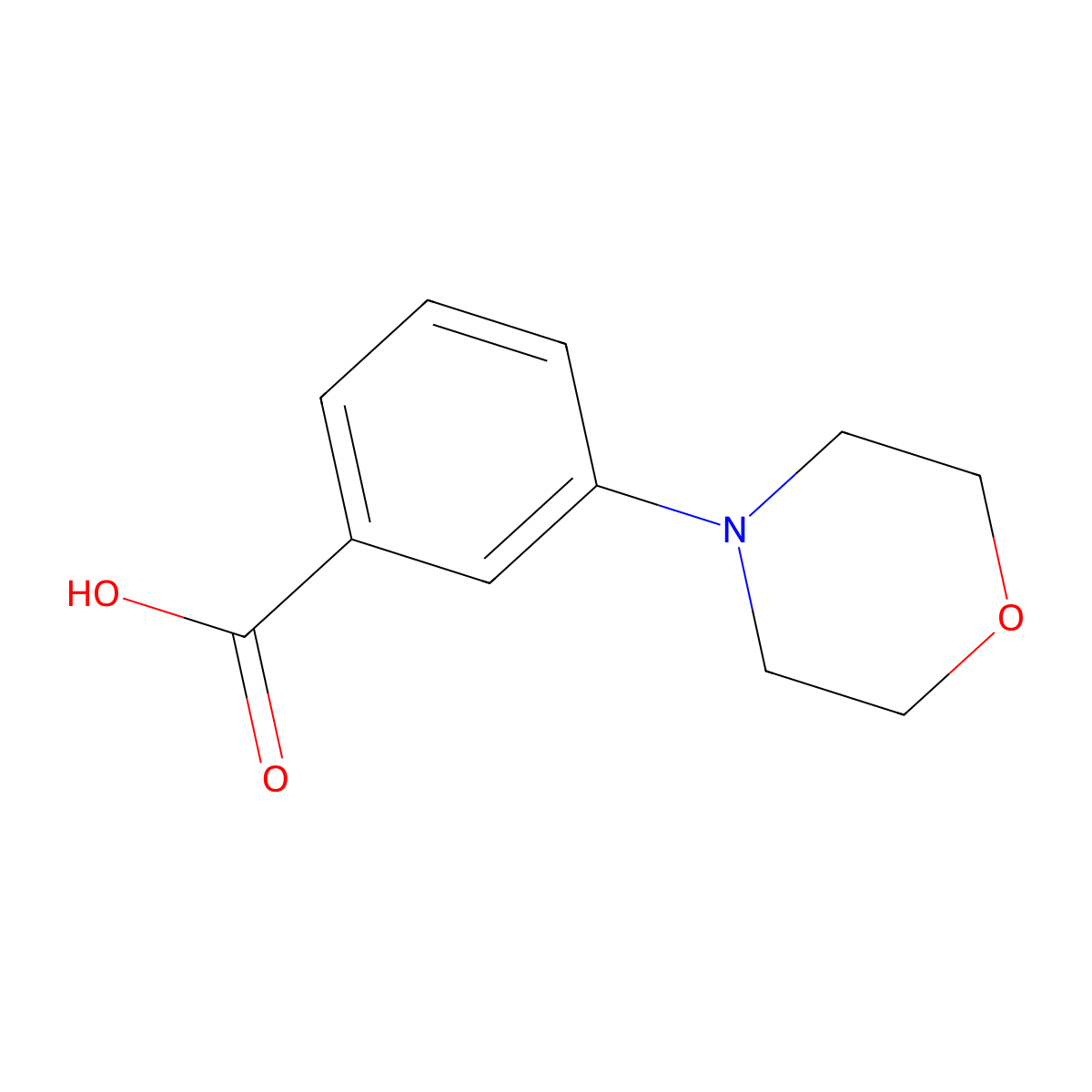 3-(Morpholin-4-yl)benzoic acid molecular structure, CAS 215309-00-5