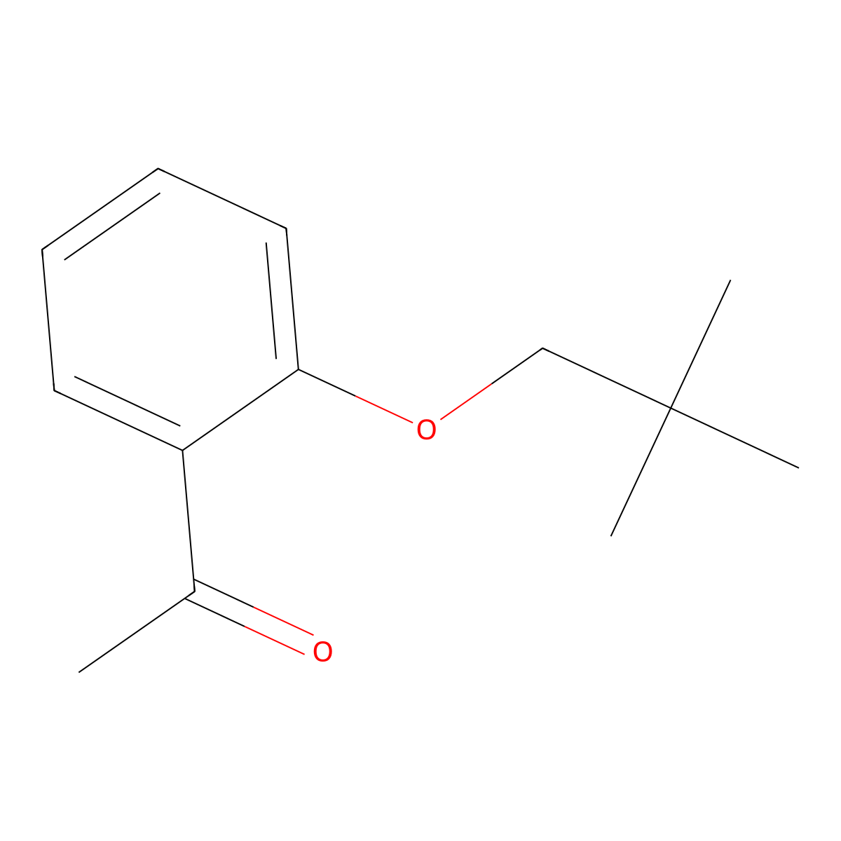 1-[2-(2,2-Dimethylpropoxy)phenyl]ethanone molecular structure, CAS 2153094-34-7
