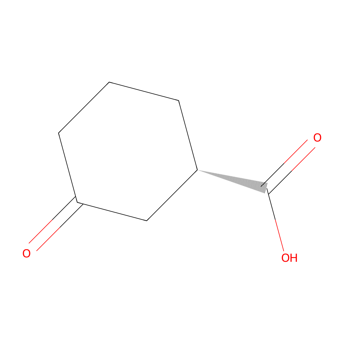 (1S)-3-Oxocyclohexane-1-carboxylic acid molecular structure, CAS 21531-46-4