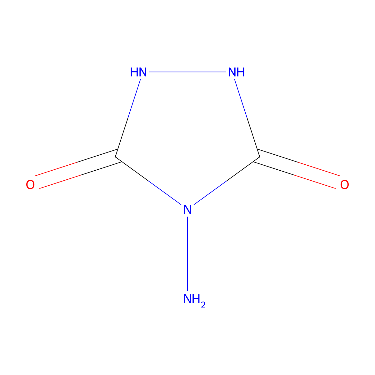 4-Amino-1,2,4-triazolidine-3,5-dione molecular structure, CAS 21531-96-4