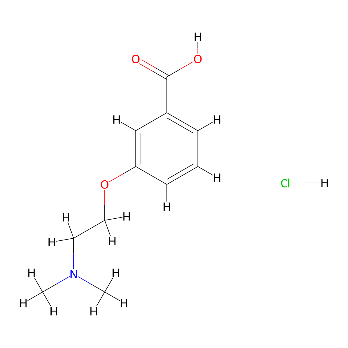 3-(2-Dimethylamino-ethoxy)-benzoic acid hydrochloride molecular structure, CAS 215315-99-4