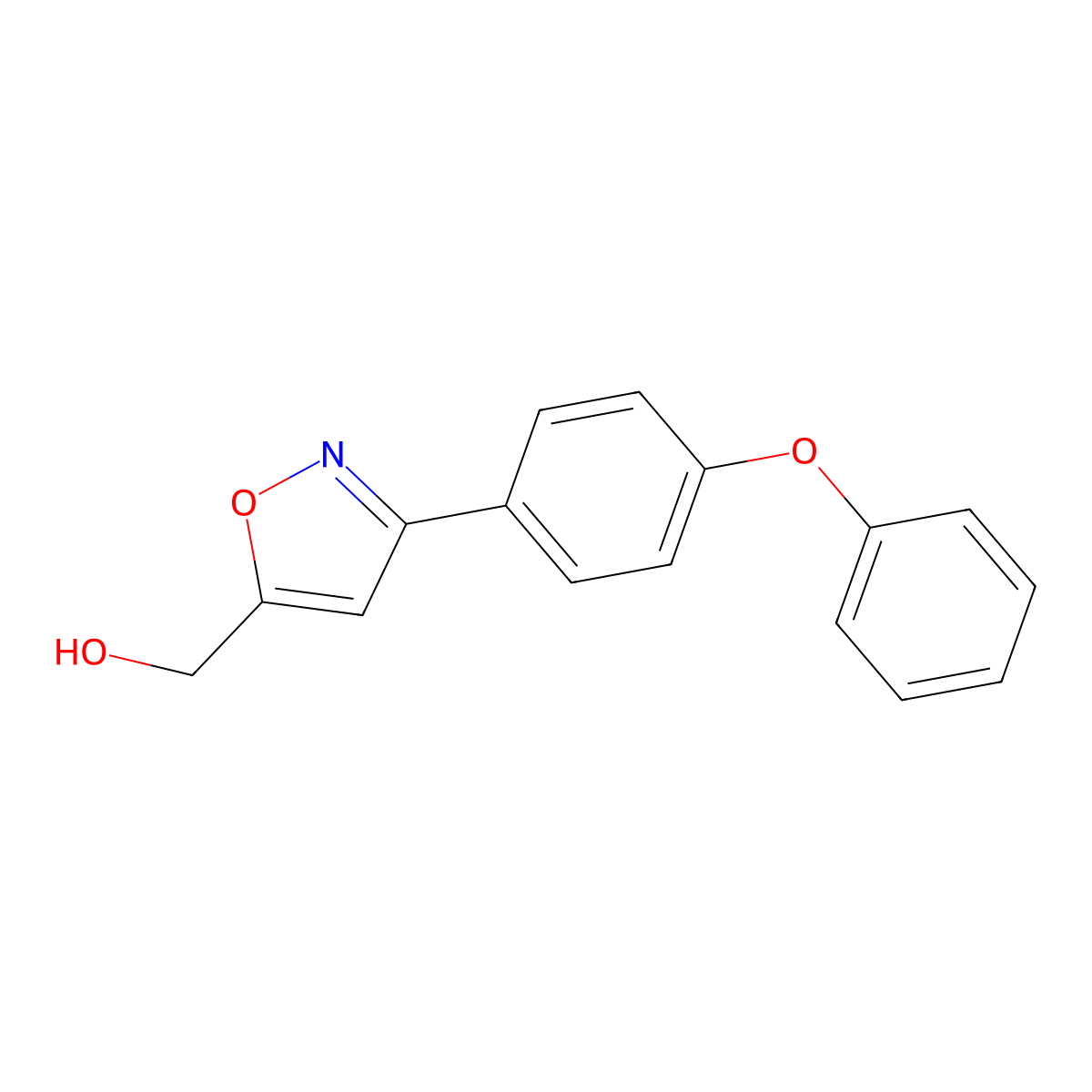 3-(4-Phenoxyphenyl)-5-isoxazolemethanol molecular structure, CAS 215319-07-6