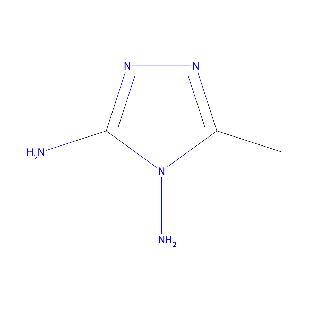 5-Methyl-4H-1,2,4-triazole-3,4-diamine molecular structure, CAS 21532-07-0