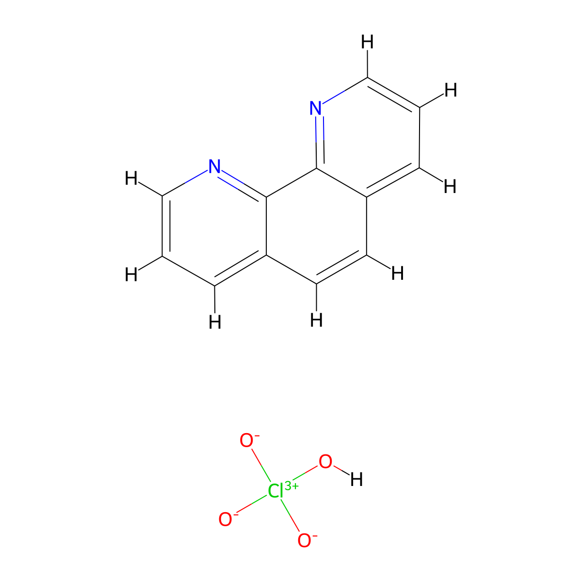 1,10-Phenanthroline, perchlorate (1:1) molecular structure, CAS 21532-74-1
