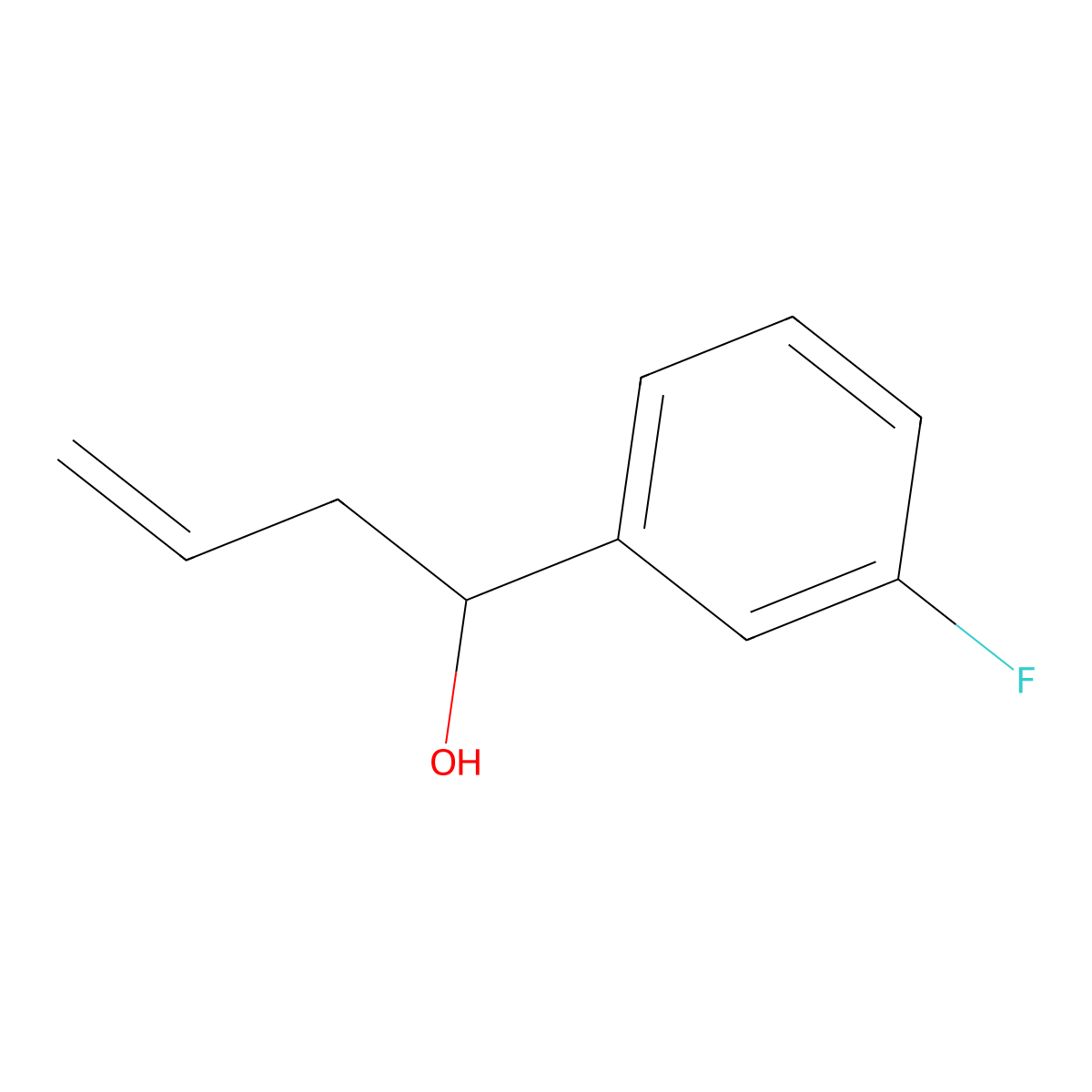 4-(3-Fluorophenyl)-1-buten-4-ol molecular structure, CAS 215320-36-8