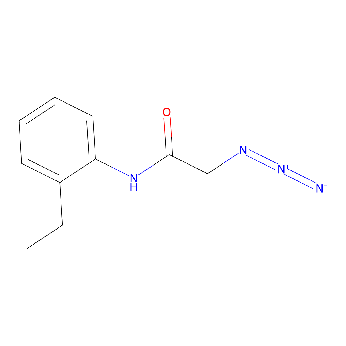 2-azido-N-(2-ethylphenyl)acetamide molecular structure, CAS 215320-58-4