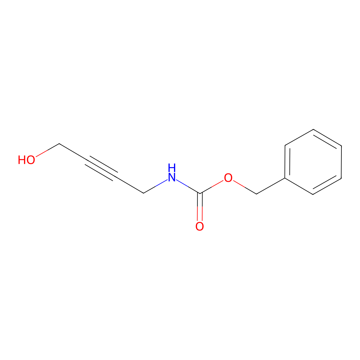 benzyl N-(4-hydroxybut-2-yn-1-yl)carbamate molecular structure, CAS 2153203-80-4
