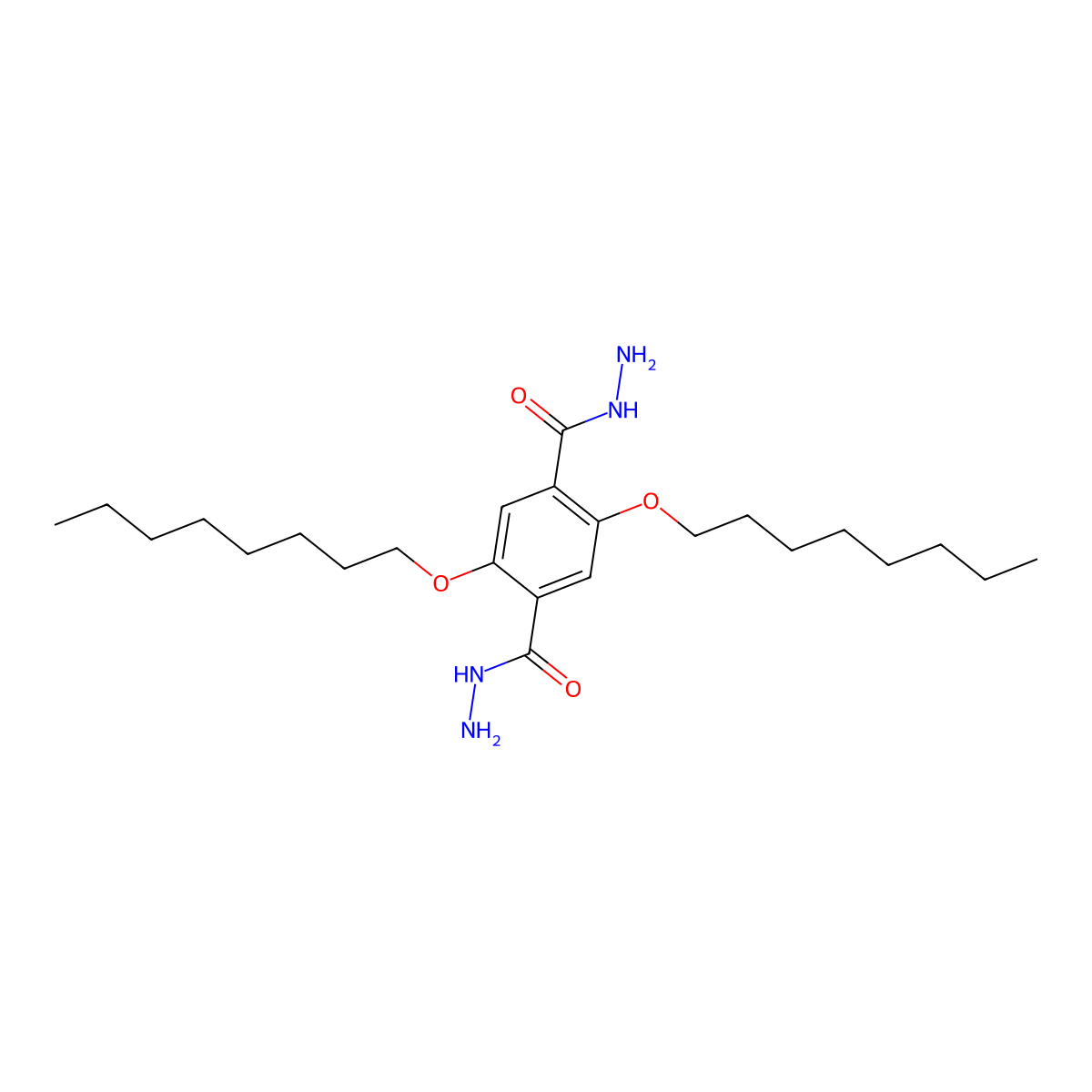 2,5-Bis(octyloxy)terephthalohydrazide molecular structure, CAS 215324-12-2
