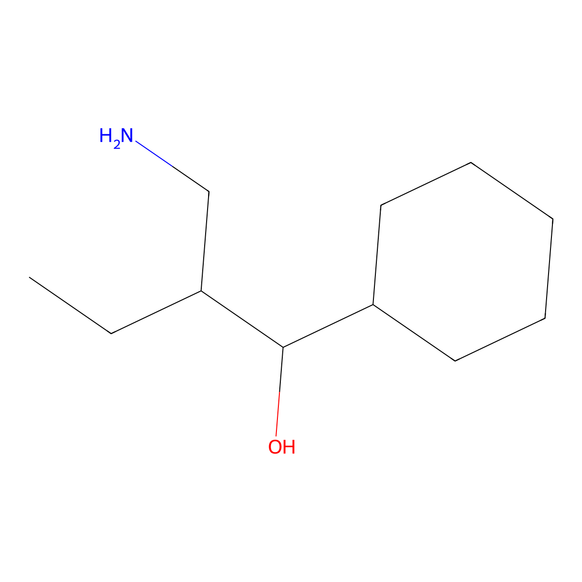 2-(Aminomethyl)-1-cyclohexylbutan-1-ol molecular structure, CAS 21533-30-2