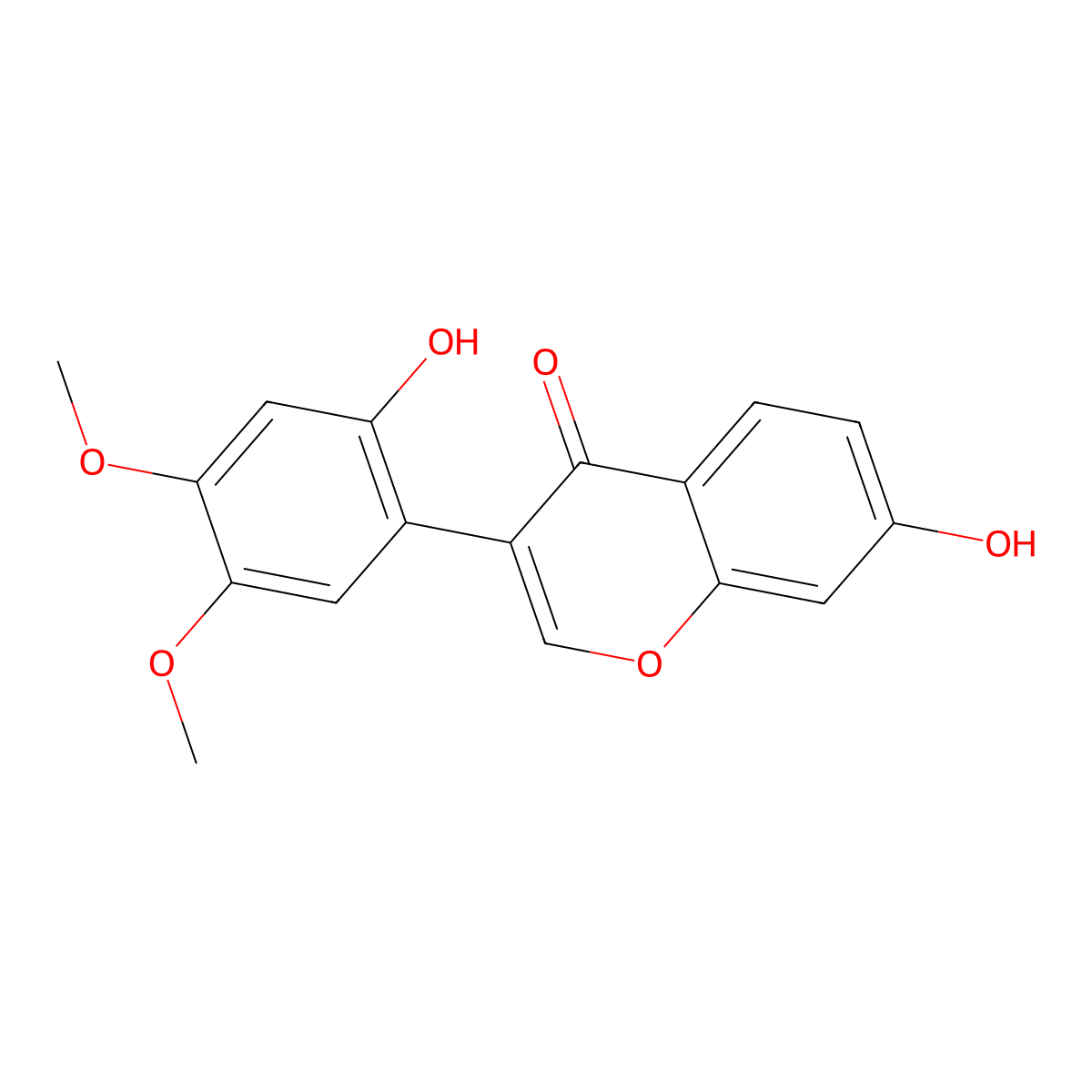 2',7-Dihydroxy-4',5'-dimethoxyisoflavone molecular structure, CAS 21533-90-4