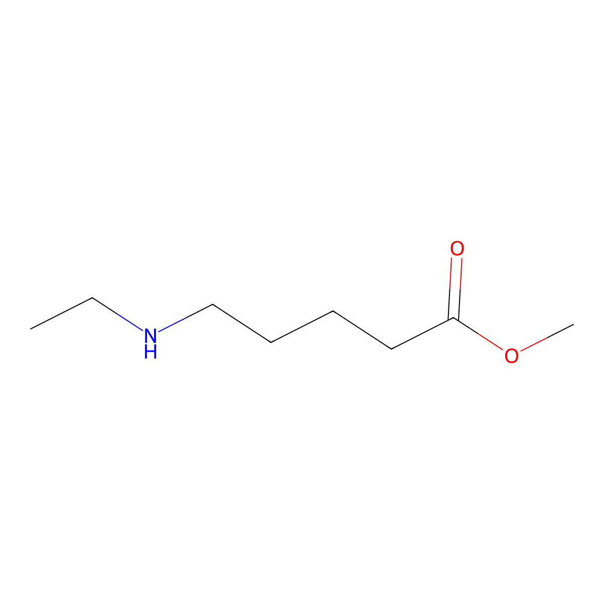 Methyl 5-(ethylamino)pentanoate molecular structure, CAS 2153448-03-2