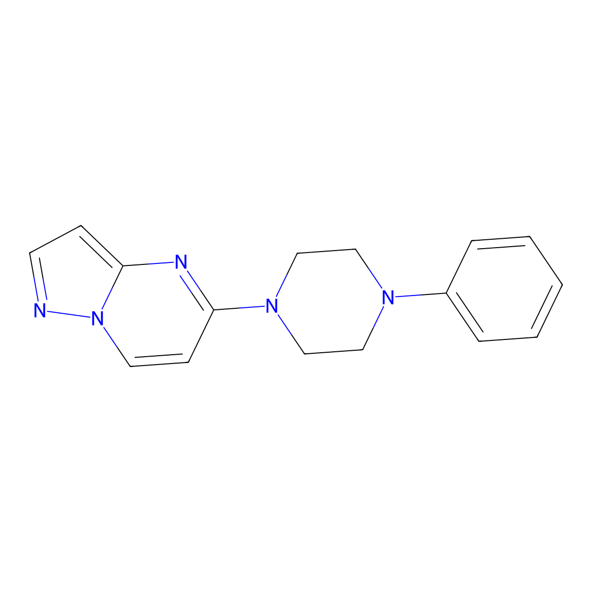 1-Phenyl-4-{pyrazolo[1,5-a]pyrimidin-5-yl}piperazine molecular structure, CAS 2153489-47-3