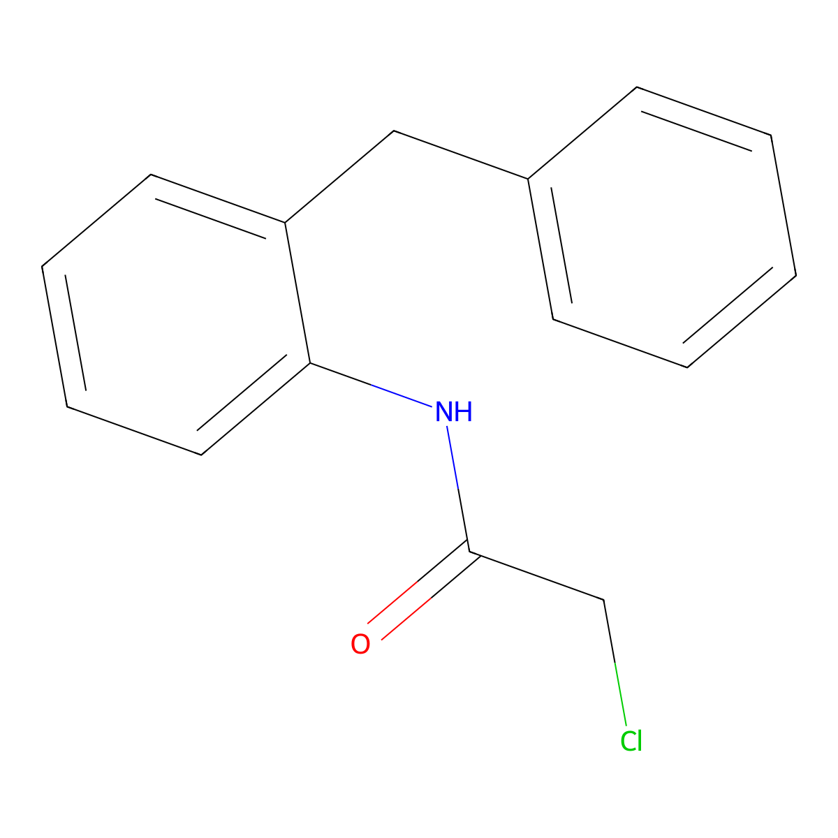 2-Chlor-oN-(diphenylmethyl)acetamide molecular structure, CAS 21535-43-3