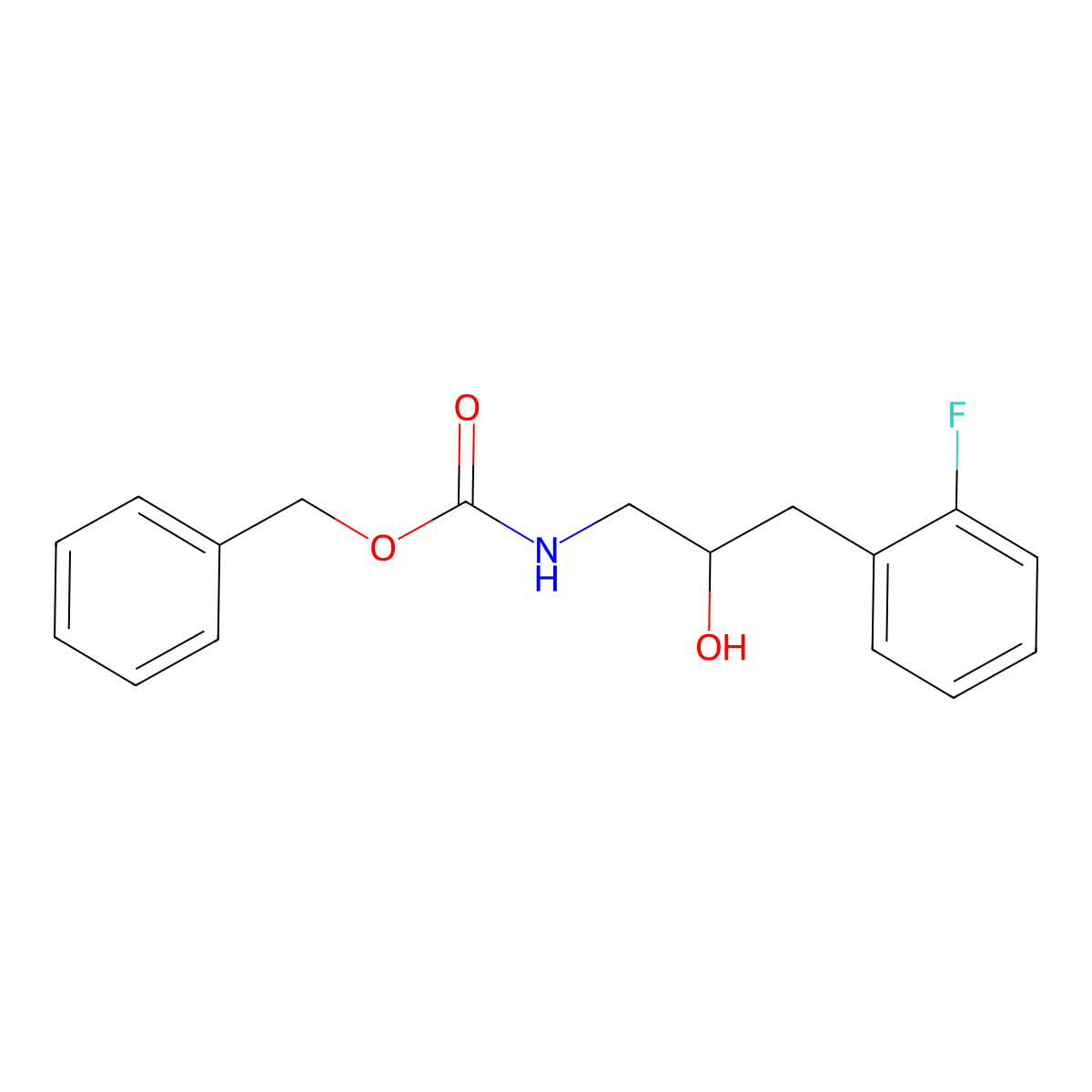 benzyl N-[3-(2-fluorophenyl)-2-hydroxypropyl]carbamate molecular structure, CAS 2153503-68-3
