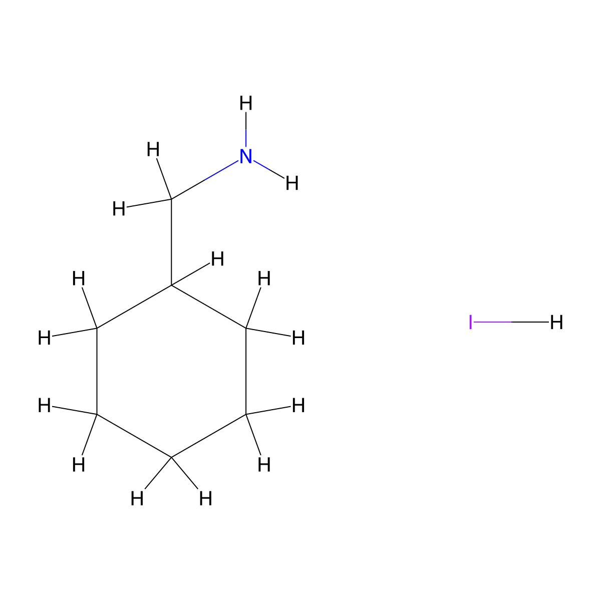 Cyclohexanemethylamine Hydroiodide molecular structure, CAS 2153504-15-3